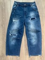 Susy Mix destroid jeans 3/4 lengte blauw S/36, Kleding | Dames, Spijkerbroeken en Jeans, Susy Mix, Zo goed als nieuw, W28 - W29 (confectie 36)