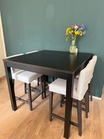 Hoge eettafel inclusief 4 stoelen, Huis en Inrichting, Tafels | Eettafels, Ophalen, 50 tot 100 cm, Zo goed als nieuw, Vijf personen of meer