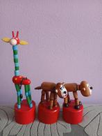 3 houten knijp dieren, Ophalen of Verzenden, Zo goed als nieuw