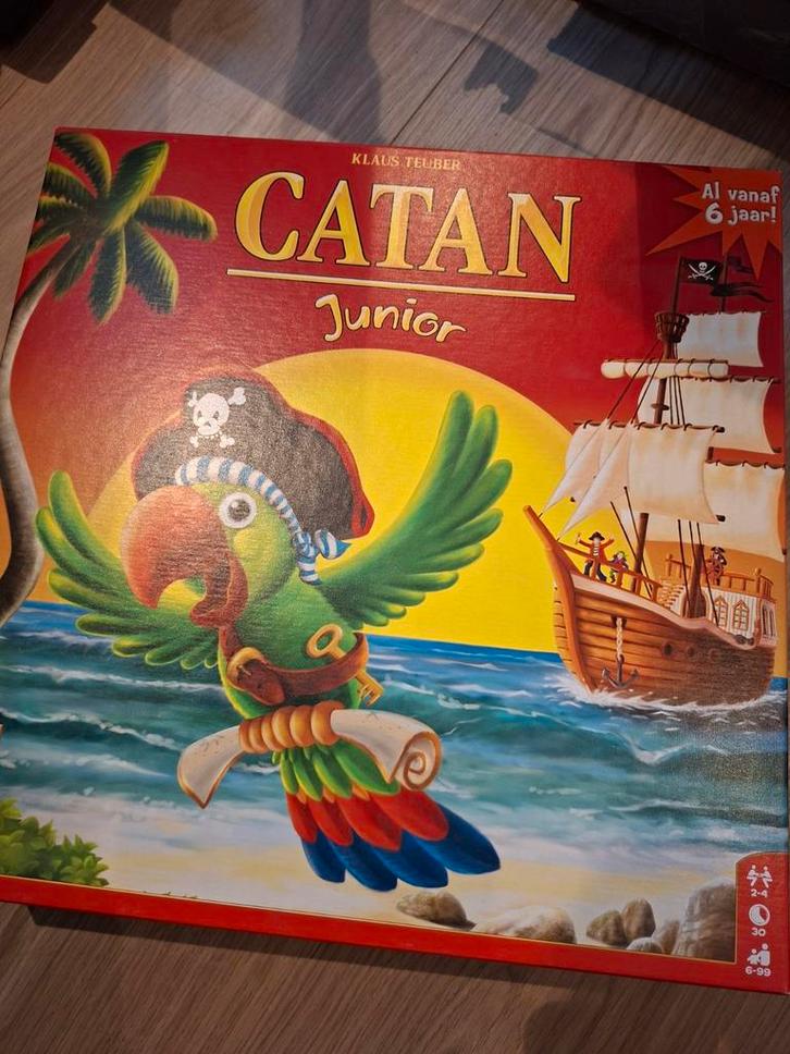 Catan Junior Bordspel, Hobby en Vrije tijd, Gezelschapsspellen | Bordspellen, Zo goed als nieuw, Drie of vier spelers, Ophalen of Verzenden