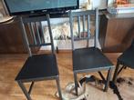 Ikea Eetkamerstoelen Hout  Zwart 4 stuks, Huis en Inrichting, Ophalen, Zo goed als nieuw, Zwart, Hout
