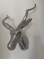 Zilveren kapstok hertenkop, Huis en Inrichting, Wandkapstok, Ophalen of Verzenden, Zo goed als nieuw, Minder dan 100 cm