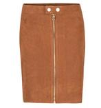DANTE 6 suede rok met deelbare rits maat 2 (36 - 38), Dante 6, Bruin, Verzenden, Zo goed als nieuw