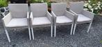 4 nette dining tuinstoelen, Tuin en Terras, Tuinstoelen, Ophalen, Gebruikt, Aluminium
