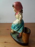 Meisje met ganzen antiek beeldje uit België 24 cm. uit 1900., Antiek en Kunst, Ophalen of Verzenden