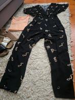 Jumpsuit Mango mt36/38 Viscose, , zwart met python pastel., Ophalen of Verzenden, Zo goed als nieuw, Maat 36 (S), Zwart