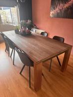 Teak houten eettafel 220 x 100 cm, Huis en Inrichting, Tafels | Eettafels, Ophalen, 100 tot 150 cm, 200 cm of meer, Zo goed als nieuw