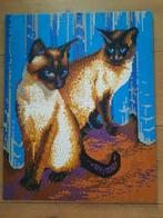 Ministeck Siamese poezen / katten schilderij, Hobby en Vrije tijd, Ministeck, Ophalen of Verzenden, Zo goed als nieuw