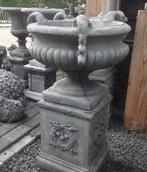 Pot en sokkel beton Valencia beton., Tuin en Terras, Bloempotten, Ophalen, Tuin, Rond, Nieuw