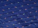STOF VOOR DESIGN: 2x coupon meubelstof met patroon, Blauw, 120 cm of meer, Ophalen of Verzenden, Katoen