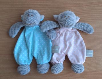 2x Knuffeldoekje, Knuffel van Blokker Aap, Aapje beschikbaar voor biedingen