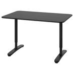IKEA Bekant bureau zwart 120x80cm, Huis en Inrichting, Ophalen, In hoogte verstelbaar, Gebruikt, Bureau