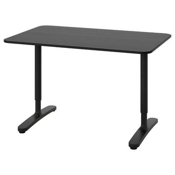 IKEA Bekant bureau zwart 120x80cm - afbeelding 1