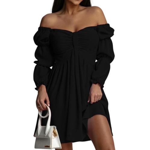 Elegante Jurk met Lange Mouwen, Kleding | Dames, Jurken, Nieuw, Maat 38/40 (M), Overige kleuren, Boven de knie, Verzenden