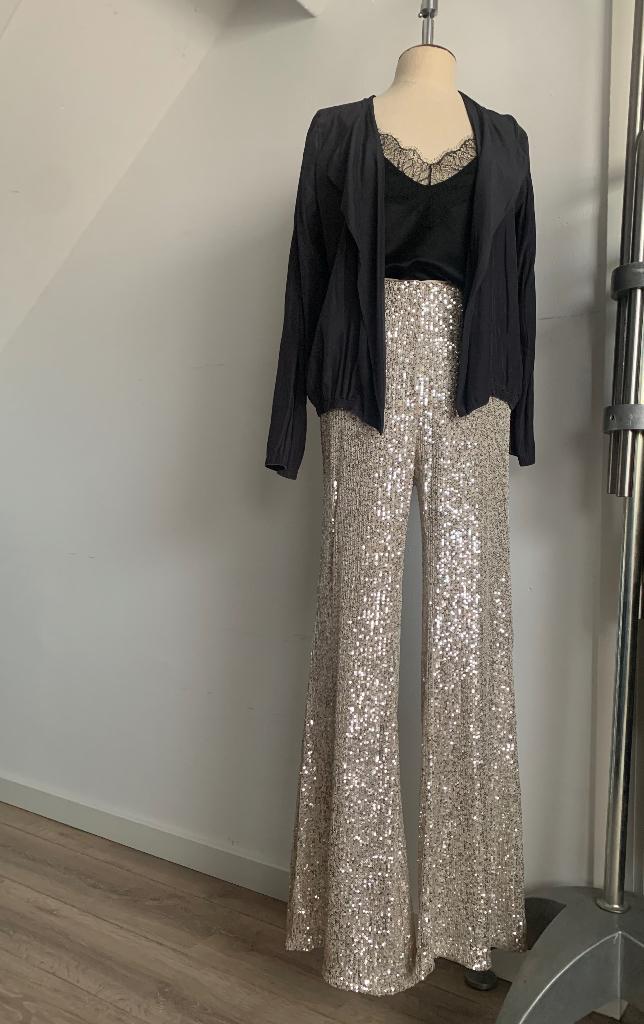 American Vintage vestje blouse jasje zwart grijs M/38, Kleding | Dames, Truien en Vesten, Zo goed als nieuw, Maat 38/40 (M), Grijs