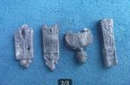 Riemtongen. Bodemvondst. 4 stuks. 1300 - 1530. Lood/Tin, Ophalen of Verzenden