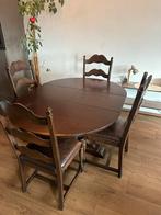 Complete eetkamer tafel met 4 stoelen., Huis en Inrichting, Complete eetkamers, Ophalen of Verzenden, Gebruikt, 4 tot 6 stoelen