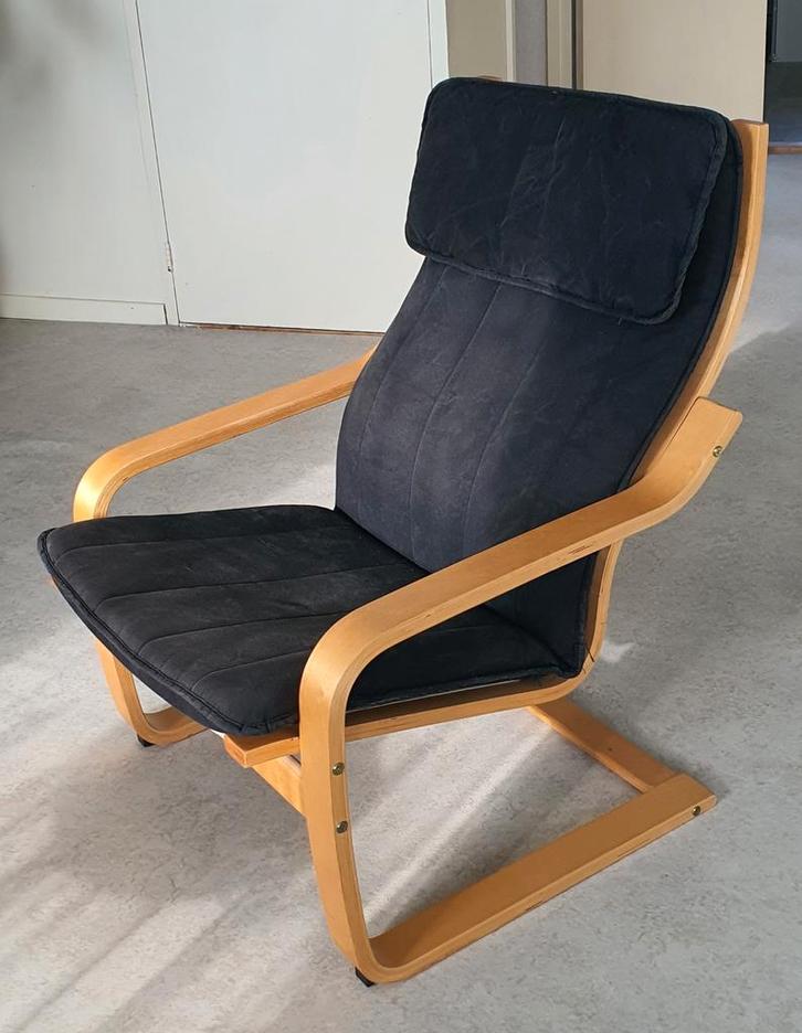 IKEA STOEL - Comfortabel en Stijlvol!, Huis en Inrichting, Fauteuils, Gebruikt, Hout, Stof, Minder dan 50 cm, Minder dan 75 cm