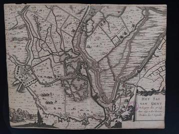 12 /  Sas van Gent Gravure uit Zeelandia Illustrata uit 1652 beschikbaar voor biedingen