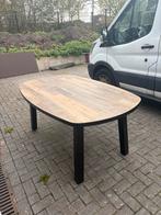 Houten tafel met zwarte poten 180x130cm, Ophalen, Gebruikt, 100 tot 150 cm, Vijf personen of meer