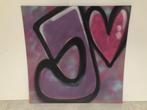 grafitti met letter J en hartje, Ophalen, Zo goed als nieuw, Wanddecoratie