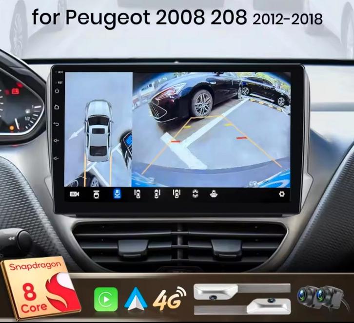 Peugeot 208 2008 Android Auto/Apple CarPlay,Navigatie, Auto diversen, Autoradio's, Nieuw, Ophalen of Verzenden