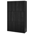 IKEA BESTÅ opberger zwartbruin, Ophalen, Met plank(en), 100 tot 150 cm, Zo goed als nieuw