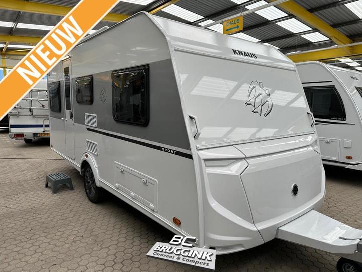 Knaus Sport 460 EU - ENKELE BEDDEN, Caravans en Kamperen, Caravans, tot en met 4, 1000 - 1250 kg, Standaardzit, Knaus, 2 aparte bedden