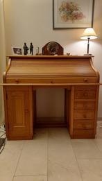 Blank eiken rolluik secretaire, Huis en Inrichting, Ophalen, Gebruikt, Eiken