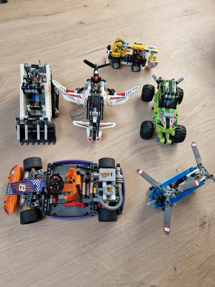 6 Lego Technic voertuigen, Kinderen en Baby's, Speelgoed | Duplo en Lego, Zo goed als nieuw, Lego, Complete set, Ophalen of Verzenden
