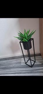 Plantenbak met kunstplant, Ophalen of Verzenden, Zo goed als nieuw, Rond, Minder dan 60 cm