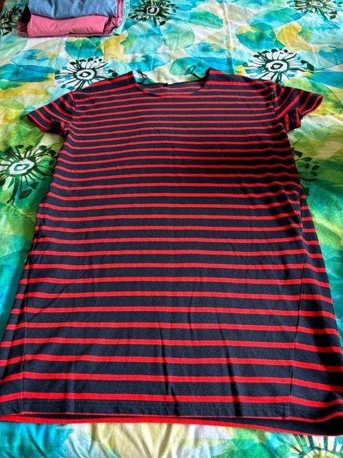 Hema jurkje rood/blauw mt L, Kleding | Dames, Jurken, Zo goed als nieuw, Maat 42/44 (L), Rood, Boven de knie, Ophalen of Verzenden
