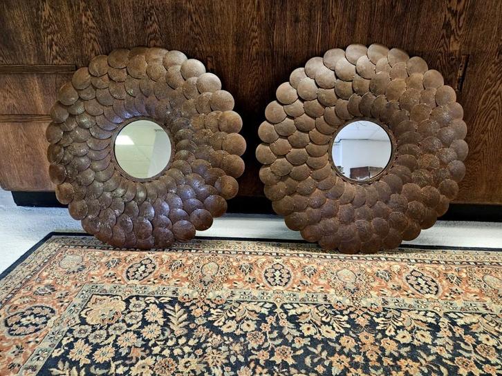 Schijfjesspiegel AFGEPRIJSD!, Antiek en Kunst, Curiosa en Brocante, Ophalen