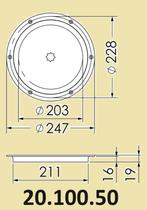 RVS inspectieluiken Ø203 mm . Prijzen vanaf € 199,95., Watersport en Boten, Accessoires en Onderhoud, Ophalen of Verzenden, Nieuw
