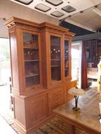Zeer oude vitrinekast in pitch pine, Huis en Inrichting, Kasten | Vitrinekasten, Ophalen, Gebruikt, 25 tot 50 cm