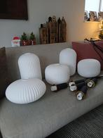 5 Melk witte lampenkappen, Huis en Inrichting, Lampen | Hanglampen, Ophalen, 50 tot 75 cm, Van nu, Glas