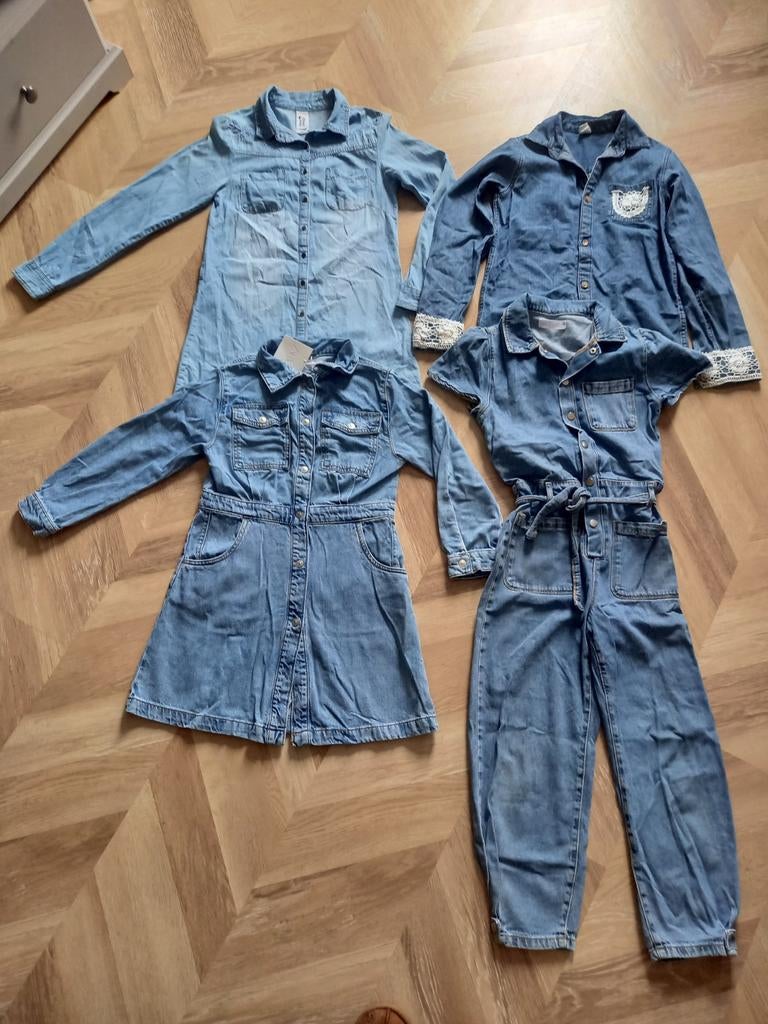 Zara Spijkerjurk & Jumpsuit Maat 140, Meisje, Ophalen of Verzenden, Zo goed als nieuw, Zara