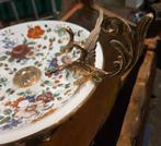 Keramieken fruitschaal met messing vogels, Ophalen of Verzenden