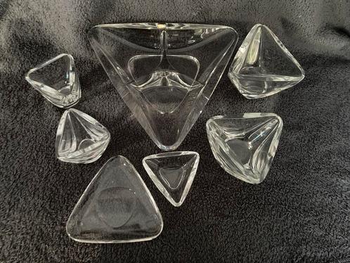 Kristallen schaaltjes in diverse maten van Val Saint Lambert, Antiek en Kunst, Antiek | Glas en Kristal, Ophalen of Verzenden
