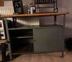 Vintage Werkbank met Hardhouten Blad, Doe-het-zelf en Verbouw, Werkbanken, Ophalen, 70 tot 120 cm