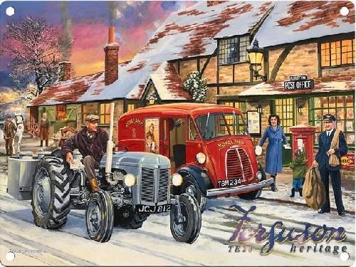 Ferguson TE20 Heritage  Metalen wandbord 30 x 40 cm, Motoren, Onderdelen | Kawasaki, Nieuw, Ophalen of Verzenden