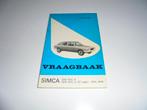 Vraagbaak Simca 1307/1308  1975-1978, Ophalen of Verzenden