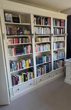 Klassieke witte boekenkast met laden, Huis en Inrichting, 25 tot 50 cm, 200 cm of meer, Gebruikt, 200 cm of meer