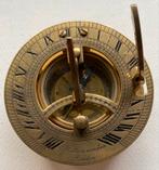Brocante Kompas Zonnewijzer messing “London” in kistje, Ophalen of Verzenden