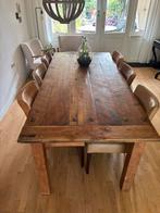 Robuuste eettafel!, Ophalen, 'Geleefd bewerkt', ruig, robuust, stevig., Teakhout, 200 cm of meer