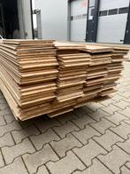 41 m2 eiken multivloer.  22 cm breed, 21 mm dik. Toplaag 6mm, Gebruikt, 10 m² of meer, 10 tot 30 cm, Hout