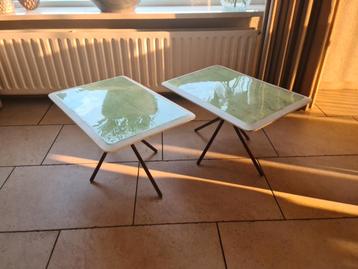 Groene bijzettafels/koffietafels, samen of los te koop beschikbaar voor biedingen