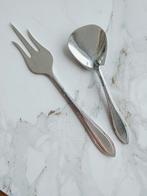 Gero zuurvorkje en suikerschep strikband ca.1941, Antiek en Kunst, Ophalen of Verzenden