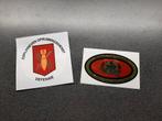 2 stikkers  EOD /  Defensie., Ophalen of Verzenden, Landmacht, Nederland, Embleem of Badge