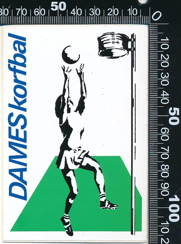 Sticker: Dames Korfbal, Verzamelen, Stickers, Zo goed als nieuw, Sport, Ophalen of Verzenden